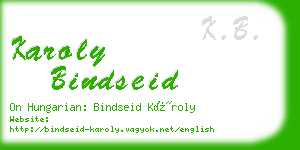 karoly bindseid business card